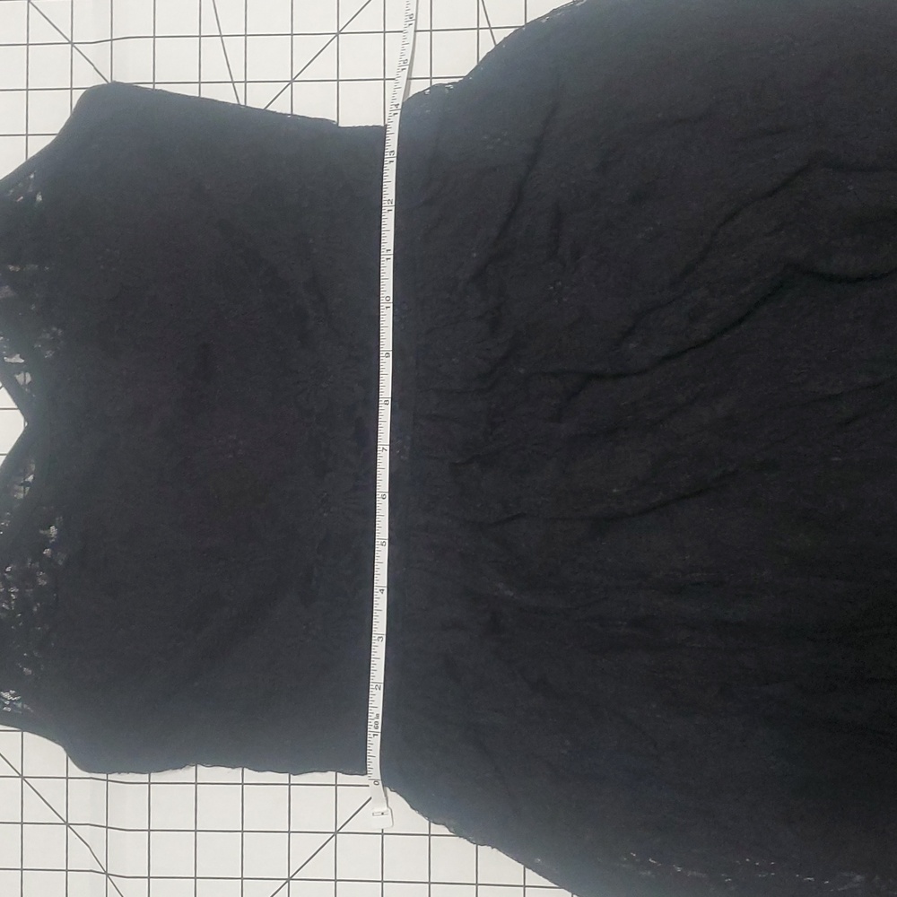 MIDNIGHT HOUR Black Floral Lace Short Dress Size Medium - Picture 7 of 8